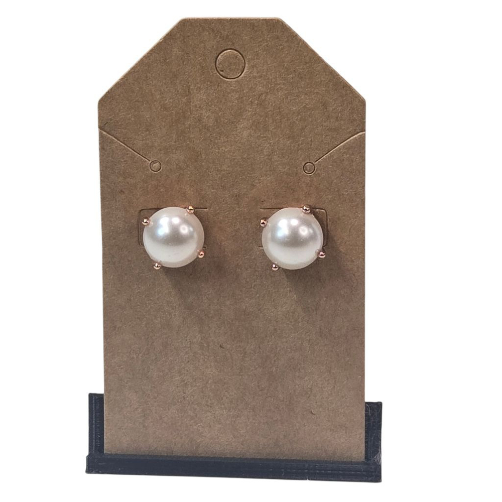 Kate Spade Faux Pearl Stud Earrings Rise and Shine Goldtone and White Classic